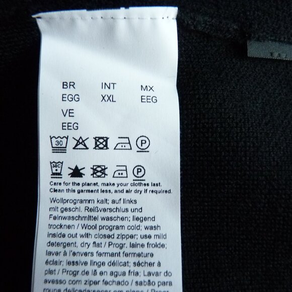 Hugo Boss black virgin wool Mentolo zippered cardigan sweater XXL - Picture 5 of 5